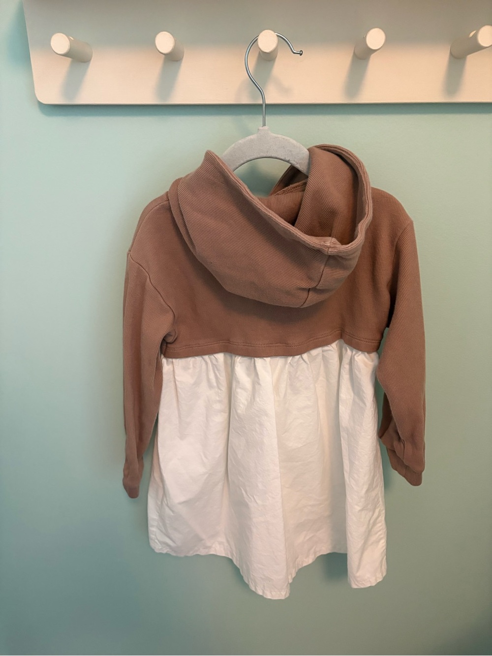 ZARA COMBINATION HOODED DRESS - Picture 7 of 8